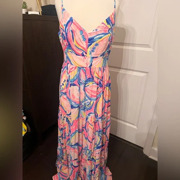 EUC size 10 Lilly Pulitzer Melody maxi dress - Picture 7 of 8